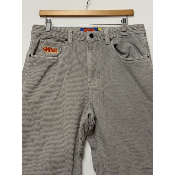 Empyre Corduroy Pants Mens Size 30x28 Beige Relax Fit Skater Baggy High Rise - Picture 3 of 8